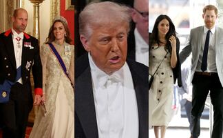 La indirecta que le hizo Donald Trump al príncipe Harry y Meghan Markle en cena con la familia real 