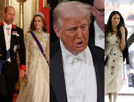 La indirecta que le hizo Donald Trump al príncipe Harry y Meghan Markle en cena con la familia real