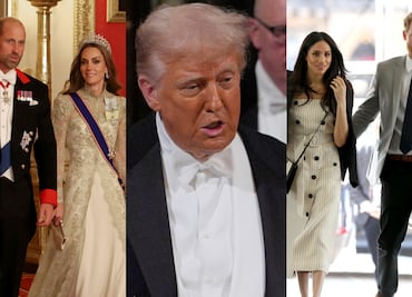 La indirecta que le hizo Donald Trump al príncipe Harry y Meghan Markle en cena con la familia real