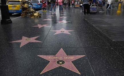 La estrella de Trump en Hollywood aparece teñida de negro