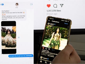 Una foto de Katy Perry en la Met Gala creada con IA engaña a su propia madre; "Qué vestido tan precioso", le dice