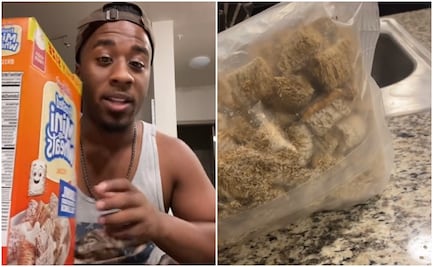 Tiktoker se vuelve viral tras encontrar gusanos en su caja de cereal