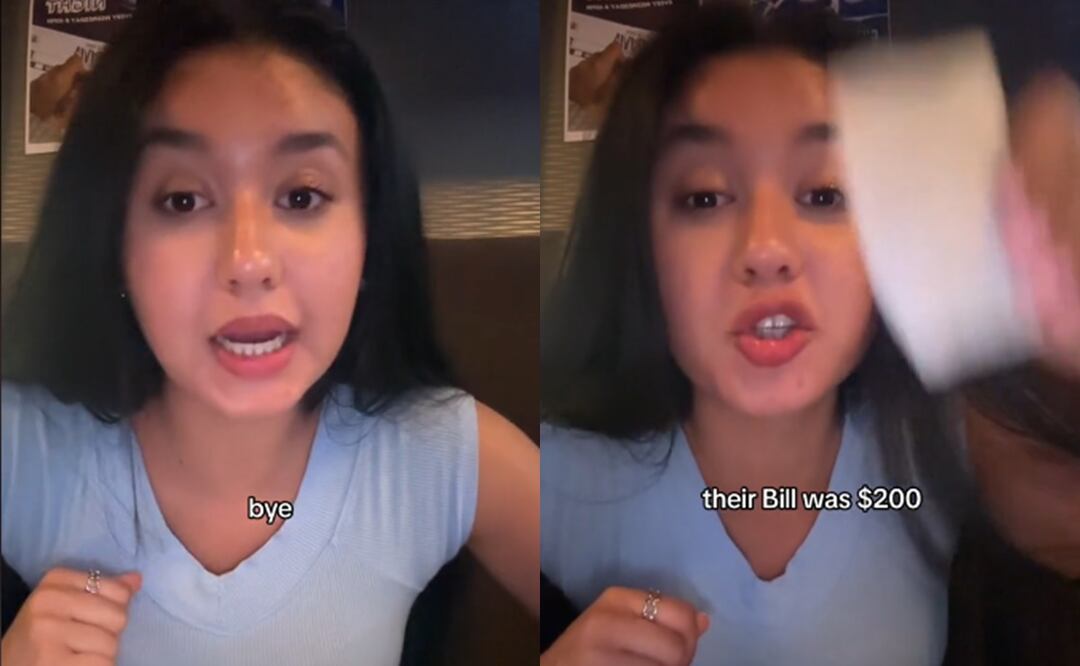 Critican a mesera canadiense que se quejó por no recibir propina en cuenta de $200 dólares. Captura TikTok