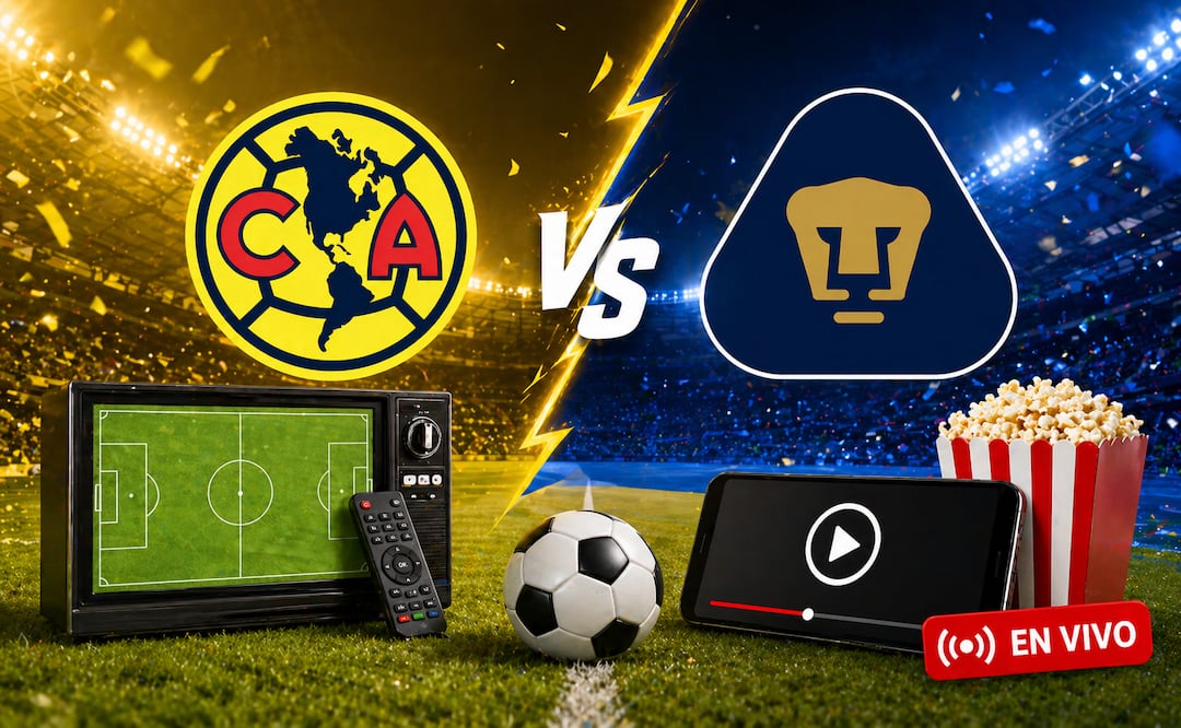 América vs Pumas HOY: horario y dónde ver EN VIVO el Clásico Capitalino de Liguilla 2026. América vs Pumas Foto: IA