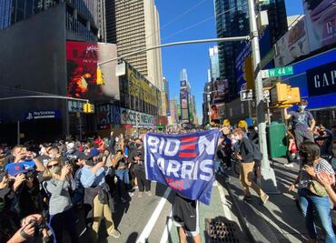 Nueva York celebra la victoria de Joe Biden sobre Donald Trump