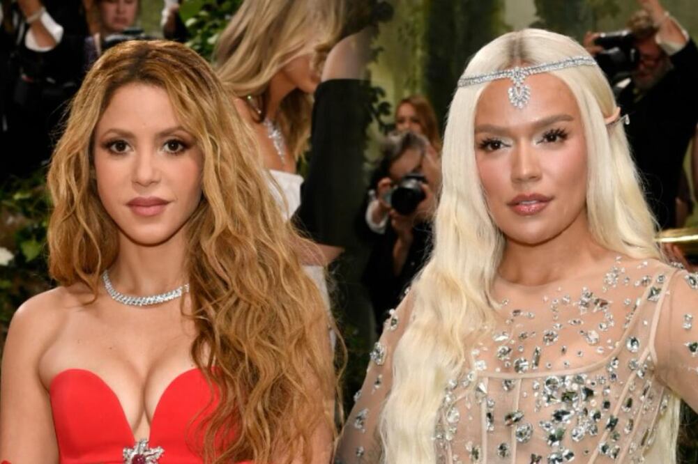 ¿Shakira y Karol G se odian? Exhiben supuesta discordia entre ellas en la MET Gala 2024. Foto: AP