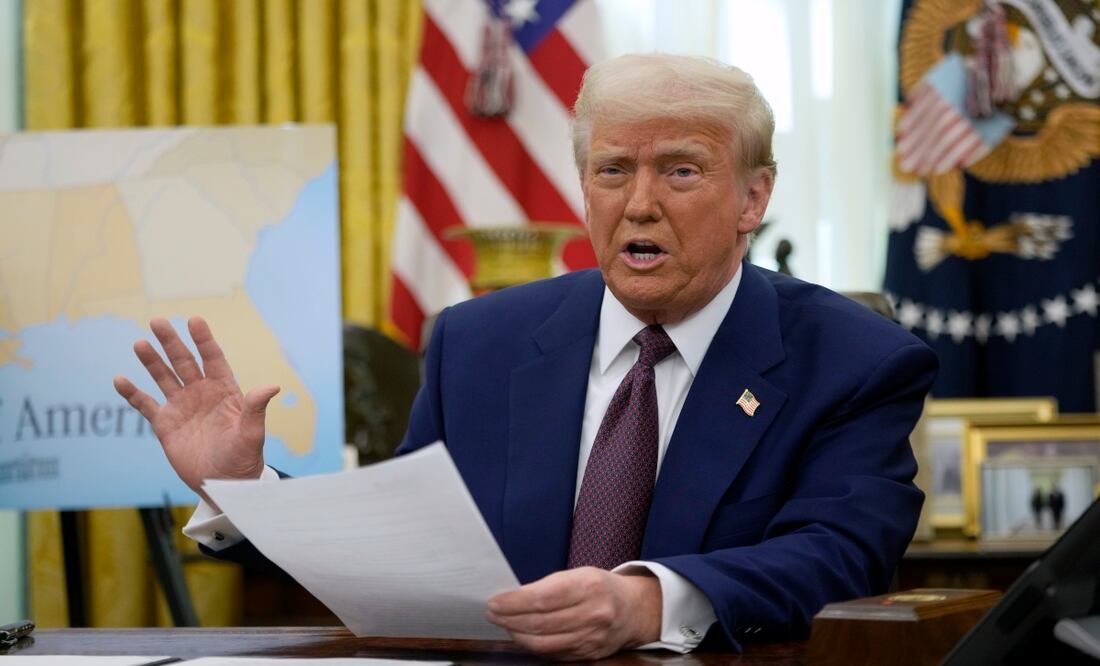 Trump: El 4 de marzo se imponen aranceles a México y Canadá para combatir el tráfico de drogas. Foto: AP