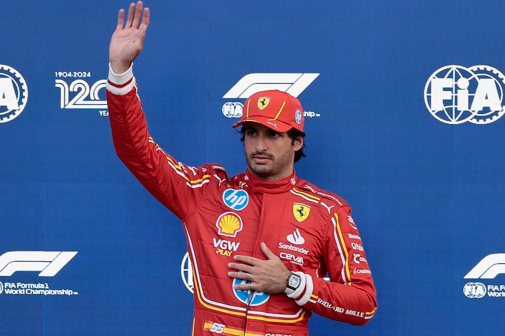 Carlos Sainz gana el GP en México 2024 con la escudería de Ferrari, seguido por Lando Norris y Charles Leclerc. Foto: EFE