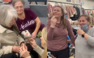 Mujer recompensa con $1 dólar a niños y ancianos que no usan cubrebocas en público