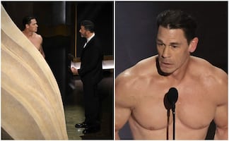 John Cena se lleva la noche de los Óscar 2024 por quitarse la ropa para presentar premio