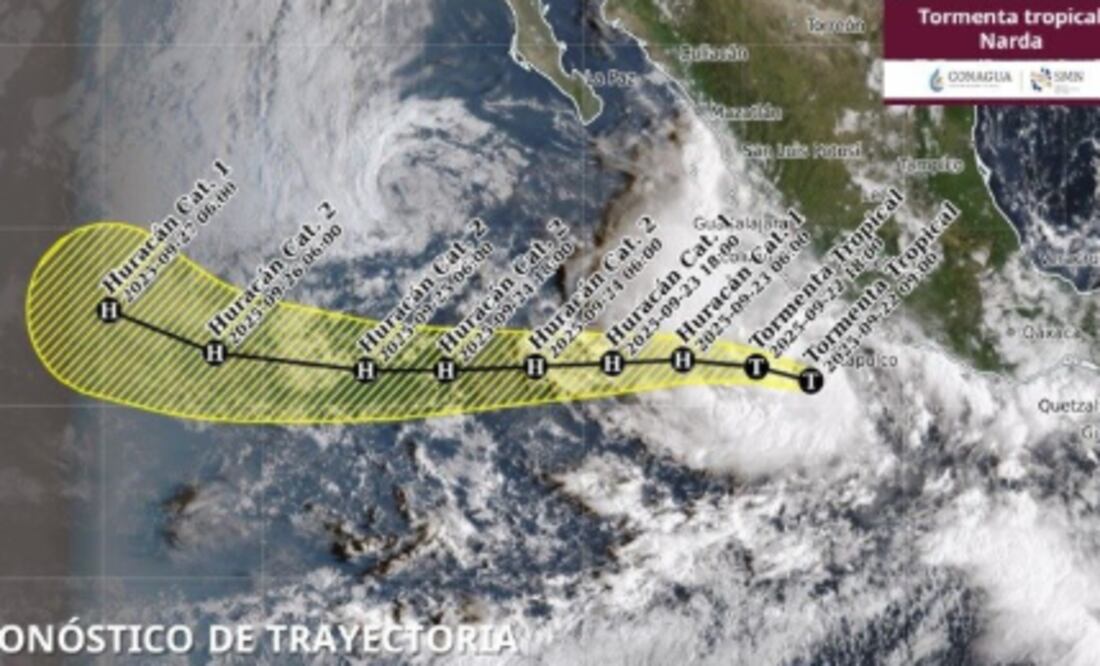 Narda amenaza al Pacífico mexicano: alertan por deslaves, inundaciones y oleaje de hasta 3 metros