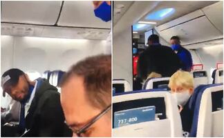 Sacan a partidario de Trump de avión por quitarse el cubrebocas para comer