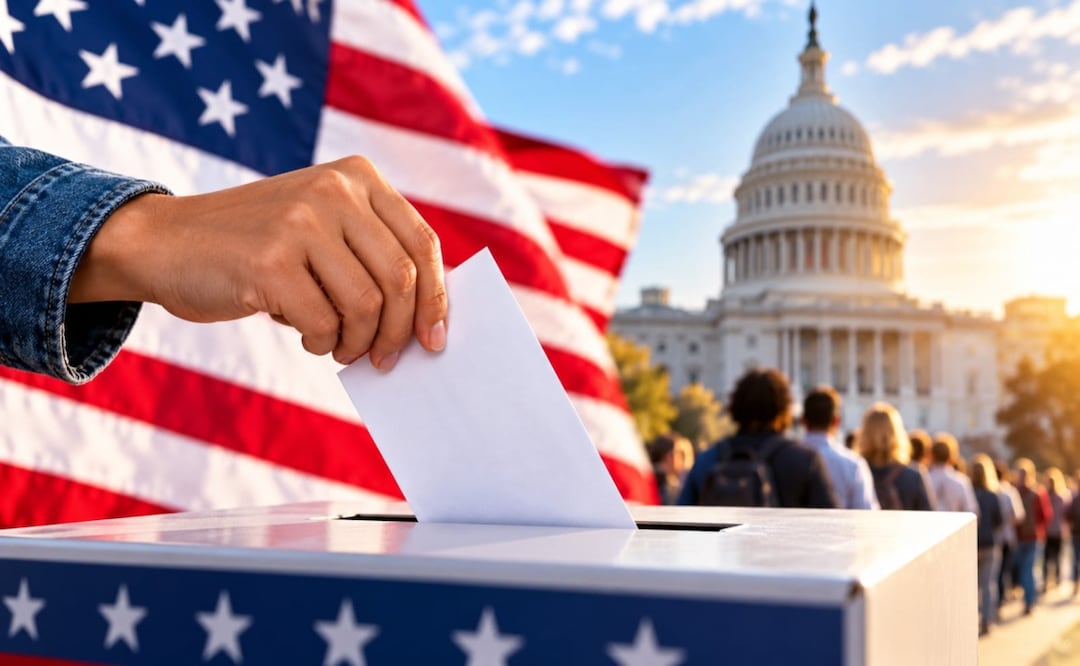 Elecciones de mitad de mandato 2026 en Estados Unidos: cómo registrarse para votar, requisitos y fechas límite. Foto: IA