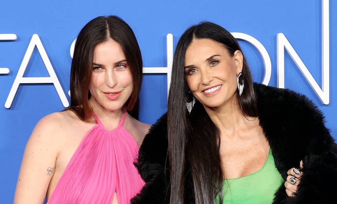 Demi Moore y Scout en los Fashion Trust US Awards. Foto: AFP