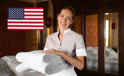 Trabaja como camarista en Estados Unidos; pagan $39,000 al mes y sólo piden secundaria