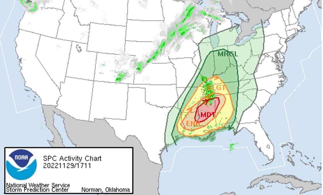 ¿Dónde golpean con más fuerza los tornados en Estados Unidos? www.spc.noaa.gov