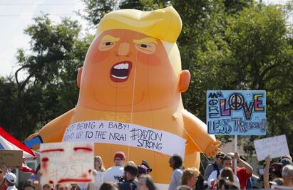 Protestan en Ohio por visita de Trump tras tiroteo