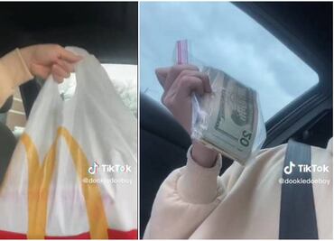 Video. Joven va a McDonald’s por comida y le entregan miles de dólares por accidente