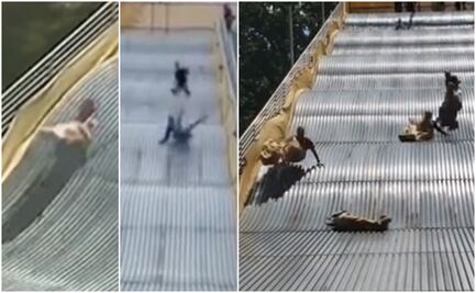 Video. Tobogán de Detroit cierra el mismo día de su reapertura por lesionar a usuarios