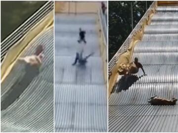 Video. Tobogán de Detroit cierra el mismo día de su reapertura por lesionar a usuarios