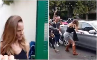 "Lady Racista": Ximena Pichel fue agredida tras primera audiencia por caso discriminación; le lanzan chorros de agua