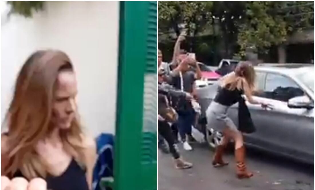 Agreden a 'Lady racista': entre gritos y agua sale de su audiencia en CDMX. Foto: X