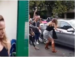 "Lady Racista": Ximena Pichel fue agredida tras primera audiencia por caso discriminación; le lanzan chorros de agua