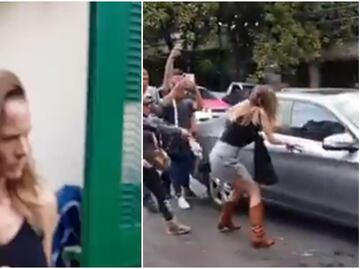 "Lady Racista": Ximena Pichel fue agredida tras primera audiencia por caso discriminación; le lanzan chorros de agua