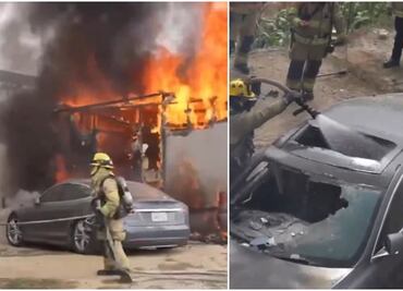 ¡Solo en México! Incendian un auto Tesla tras conectarlo a poste de luz; bomberos incrédulos. VIDEO