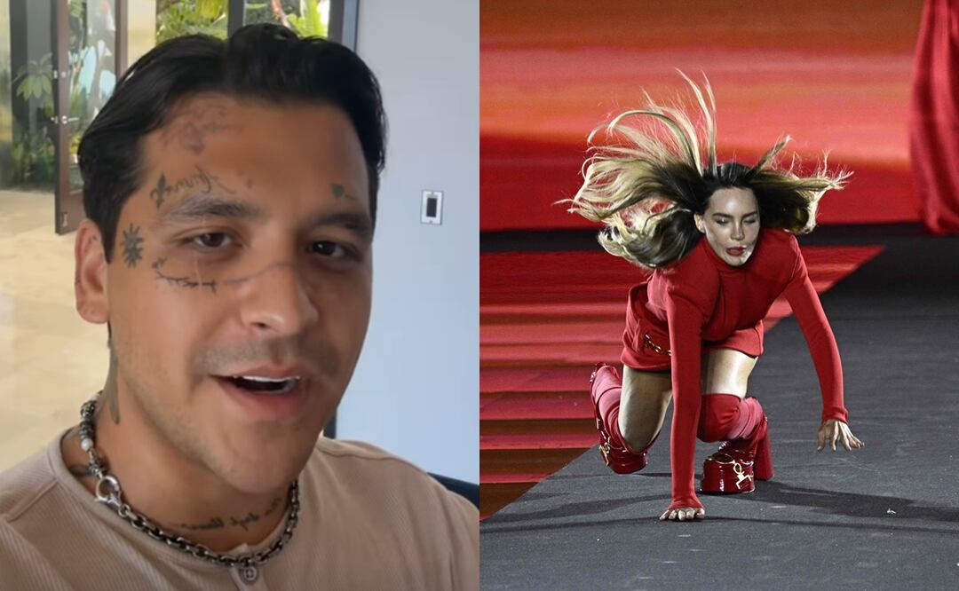 Christian Nodal se “burla” de la caída de Belinda con un polémico comentario. Foto: JULIEN DE ROSA / AFP