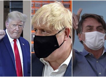 Trump se une a Johnson y Bolsonaro: con Covid-19 los 3 líderes más escépticos