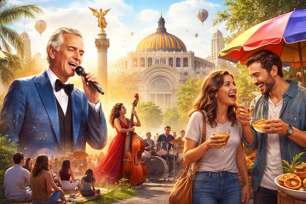 ¿Qué hacer en CDMX este fin de semana? Del concierto gratis de Andrea Bocelli al Festival de Jazz. Foto: IA