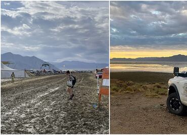 Tragedia en Burning Man; lluvias torrenciales, un muerto y miles atrapados en el desierto