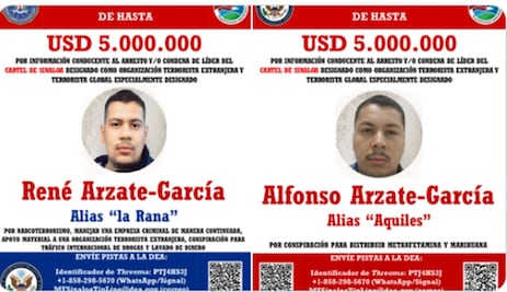 Tras caída de “El Mencho”, EU va por los hermanos Arzate, del cártel de Sinaloa: ofrece 10 MILLONES de dólares