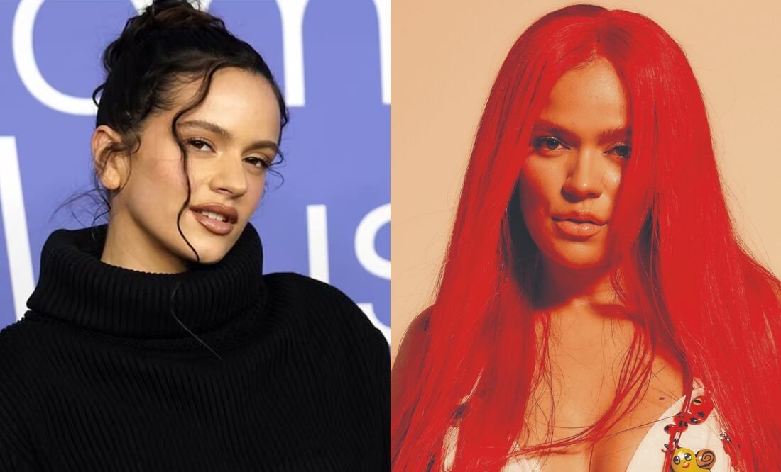 Rosalía “reta” a Karol G por ‘Despechá’ y presume abdomen de acero. Foto: AP / EFE