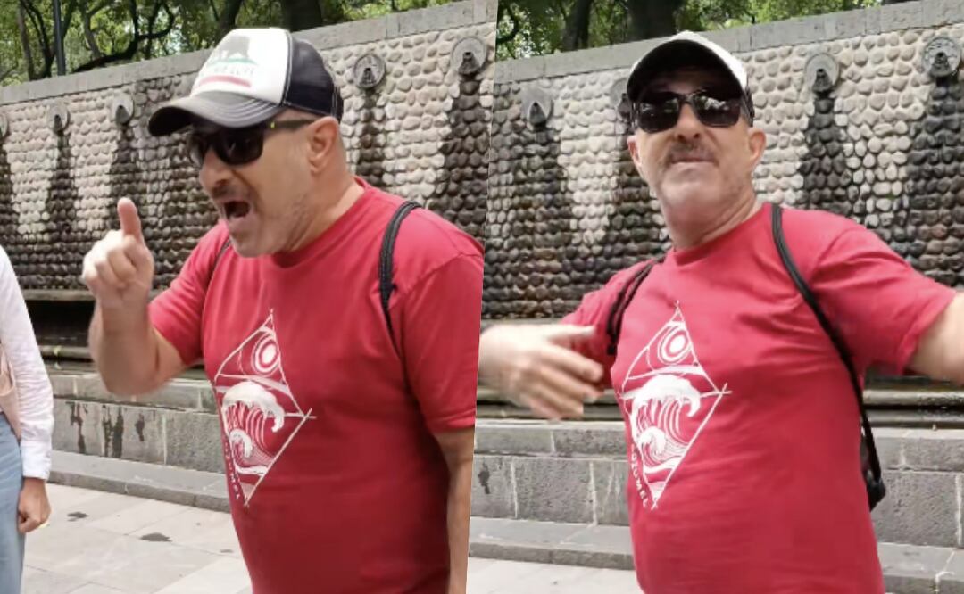 Exhiben a extranjero por orinarse en el Bosque de Chapultepec: “Tenía que hacerlo”, alegó. FOTO: TIKTOK