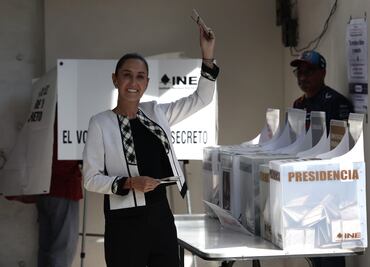 Claudia Sheinbaum dice tras votar que los mexicanos "no deberían tener miedo" en la elección
