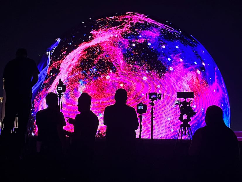 The MSG Sphere. (James Schaeffer/Las Vegas Review-Journal via AP)