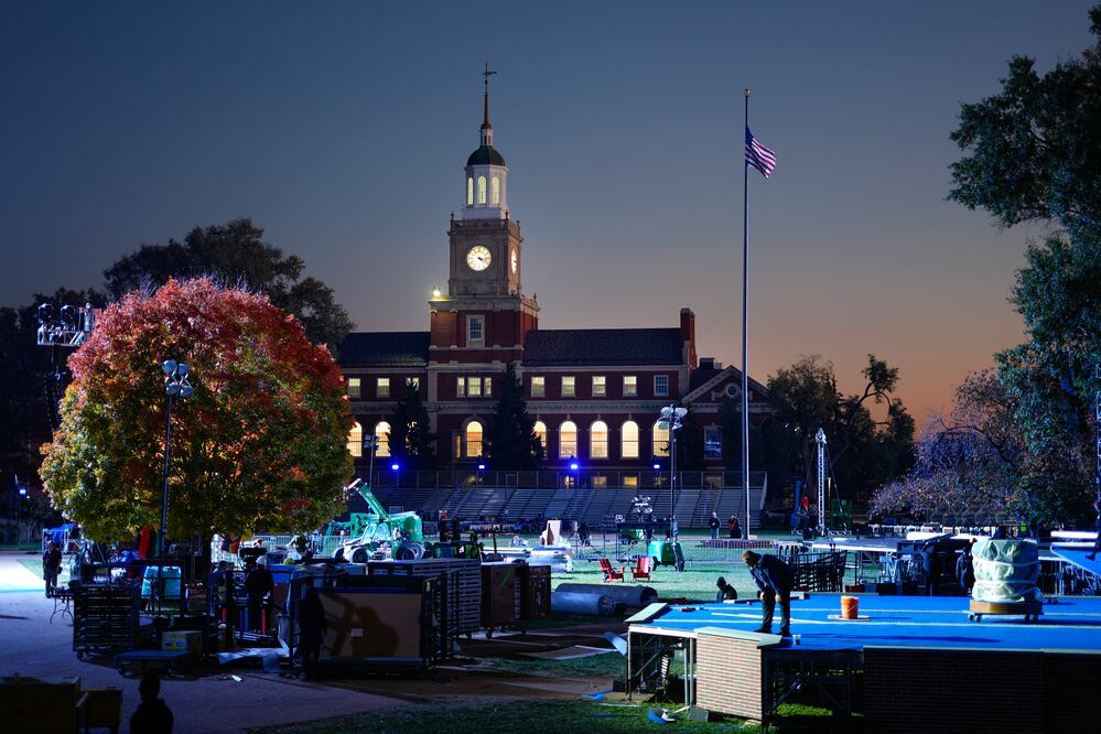 Howard, la "Harvard negra" donde Kamala Harris pasará la noche de la elección. (AP Photo/Pablo Martinez Monsivais)