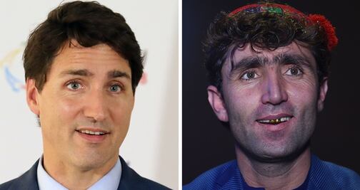 Cantante afgano, ¿el doble de Justin Trudeau?