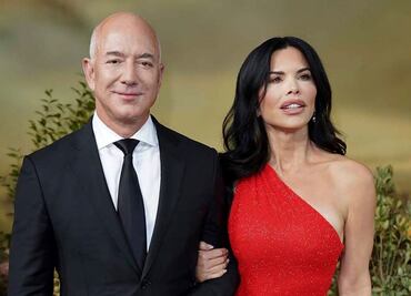 Novia de Jeff Bezos impacta con braless en vestido de latex en cumple de Kim Kardashian