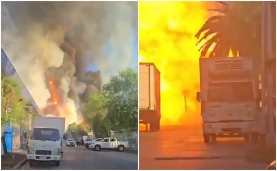 Imágenes impactantes. Captan la explosión de un camión de gas en Santiago: 4 muertos y 17 heridos. Foto tomada de video de X