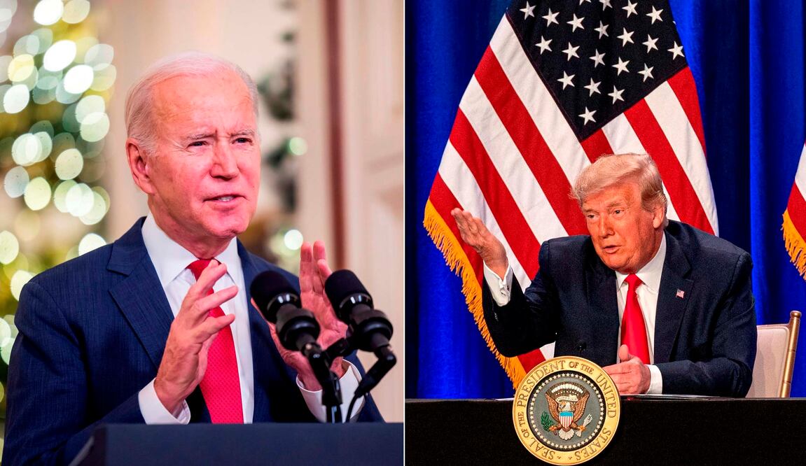 Biden y Trump llegan al debate presidencial con las encuestas más ajustadas que nunca. EFE/Jim Lo Scalzo/Giorgio Viera ARCHIVO