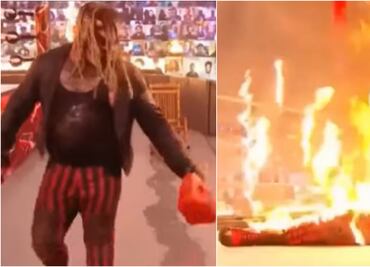 Luchador de la WWE incendia a su contrincante en pleno combate