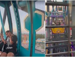 Video. Turistas quedan atrapados en rueda de la fortuna en Disneyland