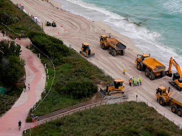 EU vierte arena en playas de Miami Beach erosionadas