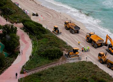 EU vierte arena en playas de Miami Beach erosionadas