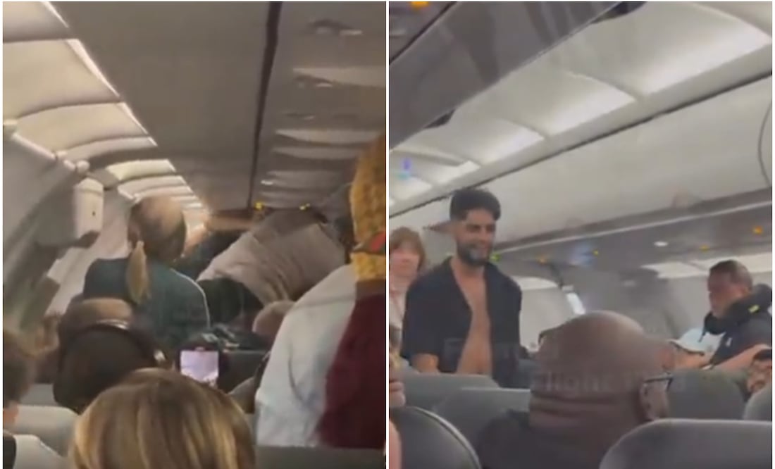 Pasajero termina con ojo morado tras pelea en vuelo a Miami: “Si me desafías, te mataré”. Tomada de video de X