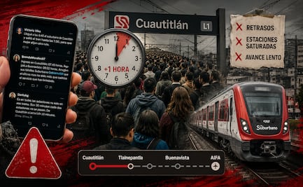 “Elijan otra ruta”: Caos en el Tren Suburbano - AIFA deja a usuarios detenidos por casi dos horas hoy
