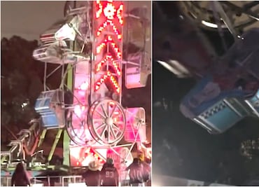 Terror en feria de Los Ángeles: juego mecánico colapsa y deja atrapados a decenas de estudiantes. VIRAl